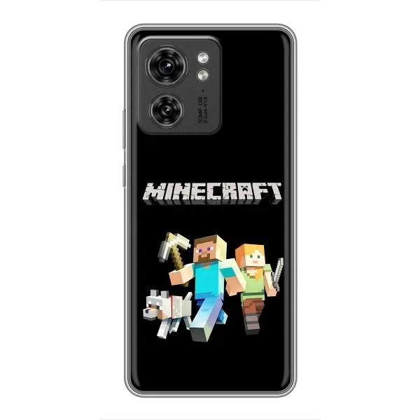 Чохол з принтом «герої Minecraft» для Motorola Edge 40 Pro