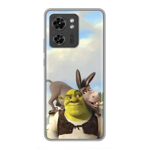 Чохол з принтом «Шрек та Осел» для Motorola Edge 40 Pro Чохол з принтом «Шрек та Осел» для Motorola Edge 40 Pro