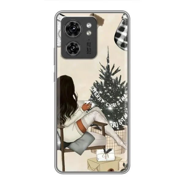Чехол с принтом «Девушка с елкой» для Motorola Edge 40 Pro Чехол с принтом «Девушка с елкой» для Motorola Edge 40 Pro