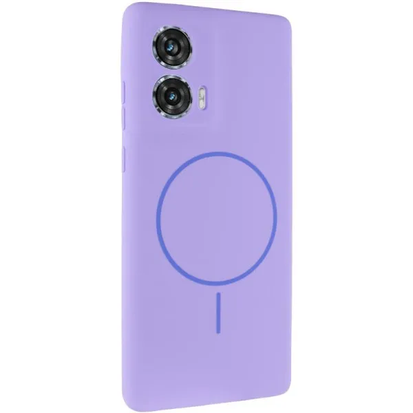 Чехол Silicone Cover Lakshmi Full Camera (AA) with Magnetic Fit для Motorola Edge 50 Fusion — Сиреневый — фото 1
