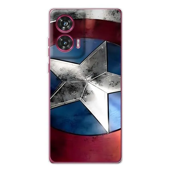 Чехол с принтом «Щит Капитана Америки» для Motorola Edge 50 Fusion