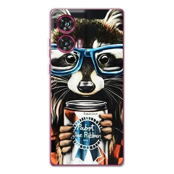 Чехол с принтом «Енот с банкой» для Motorola Edge 50 Fusion Чехол с принтом «Енот с банкой» для Motorola Edge 50 Fusion