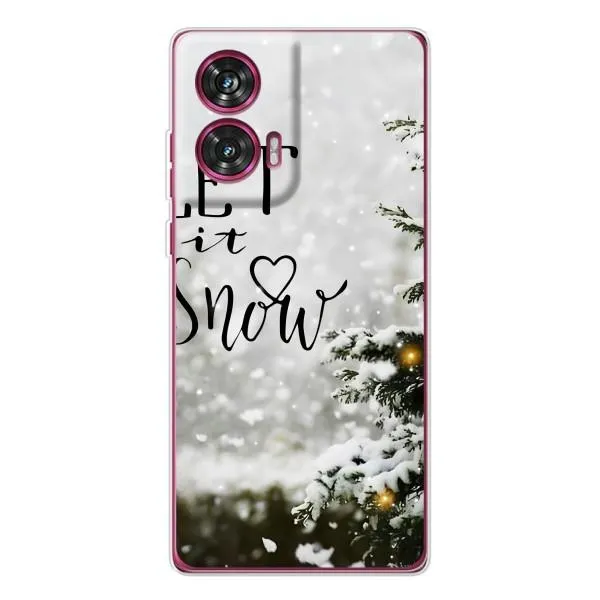 Чехол с принтом «Let it snow» для Motorola Edge 50 Fusion Чехол с принтом «Let it snow» для Motorola Edge 50 Fusion