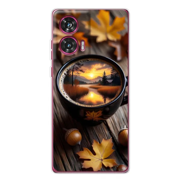 Чехол с принтом «Темный кофе» для Motorola Edge 50 Fusion