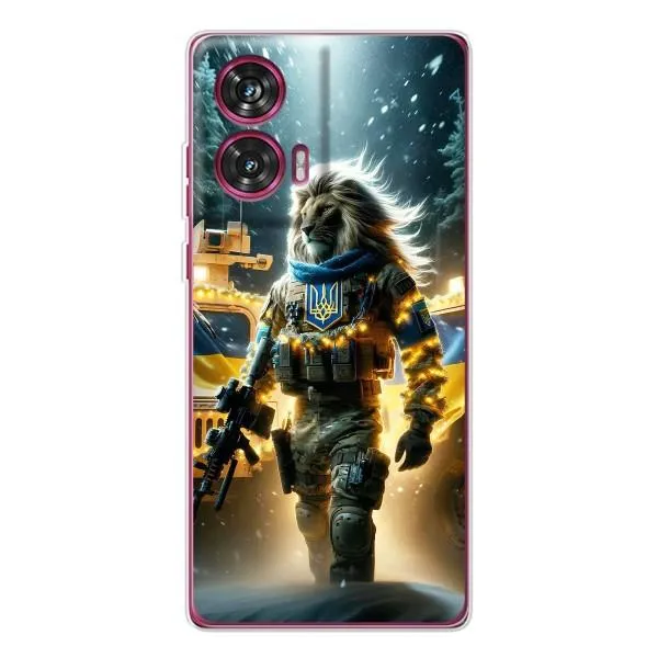 Чохол з принтом «ЛЕВ ЗСУ» для Motorola Edge 50 Fusion