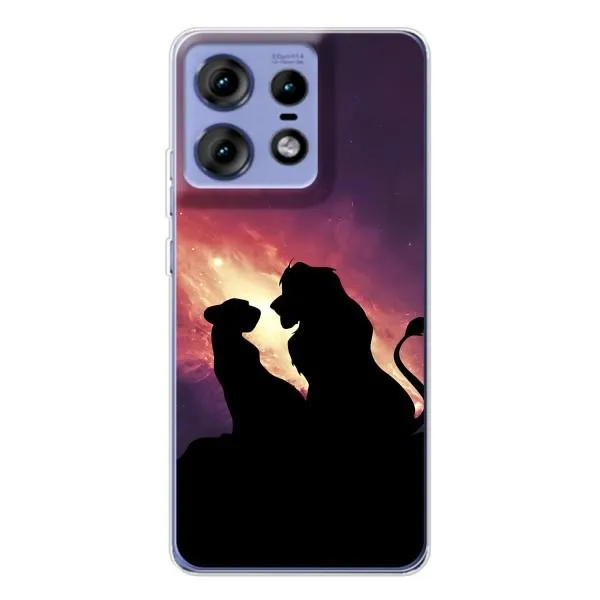 Чехол с принтом «Силуэт Симба и Налу» для Motorola Edge 50 Pro Чехол с принтом «Силуэт Симба и Налу» для Motorola Edge 50 Pro