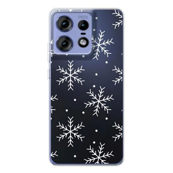 Чехол с принтом «Белые снежинки» для Motorola Edge 50 Pro Чехол с принтом «Белые снежинки» для Motorola Edge 50 Pro