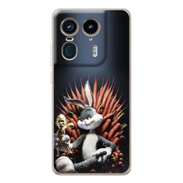 Чехол с принтом «Король Кролик» для Motorola Edge 50 Ultra