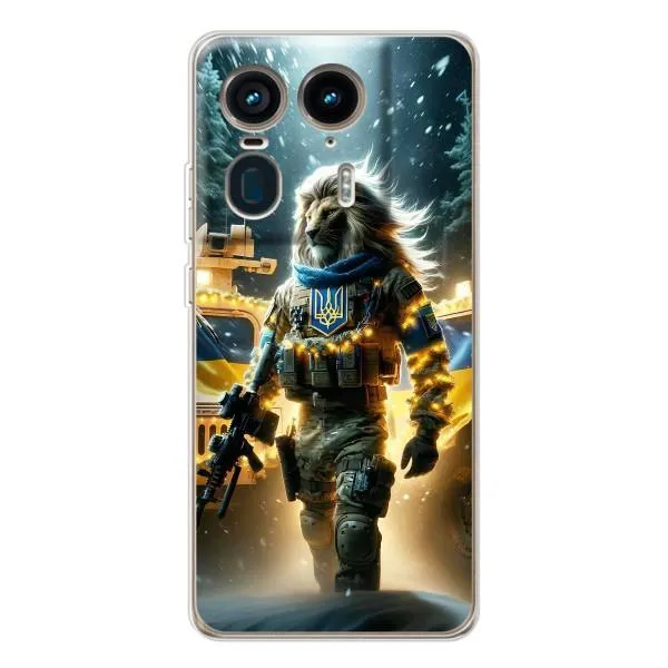 Чехол с принтом «ЛЕВ ЗСУ» для Motorola Edge 50 Ultra Чехол с принтом «ЛЕВ ЗСУ» для Motorola Edge 50 Ultra