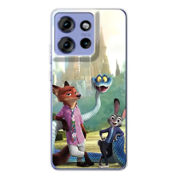 Чехол с принтом «Герои мультфильма Зверополис» для Motorola Edge 50