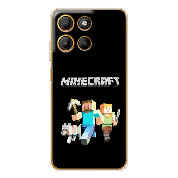Чехол с принтом «герои Minecraft» для Motorola Edge 60 Fusion Чехол с принтом «герои Minecraft» для Motorola Edge 60 Fusion
