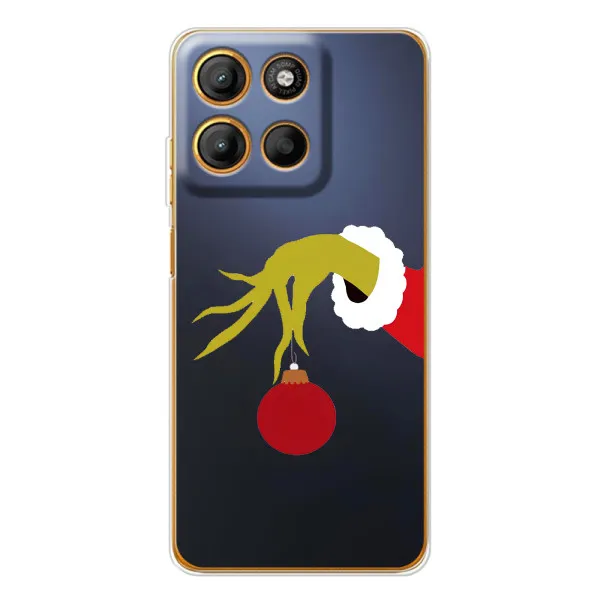 Чехол с принтом «Гринч с игрушкой» для Motorola Edge 60 Fusion Чехол с принтом «Гринч с игрушкой» для Motorola Edge 60 Fusion