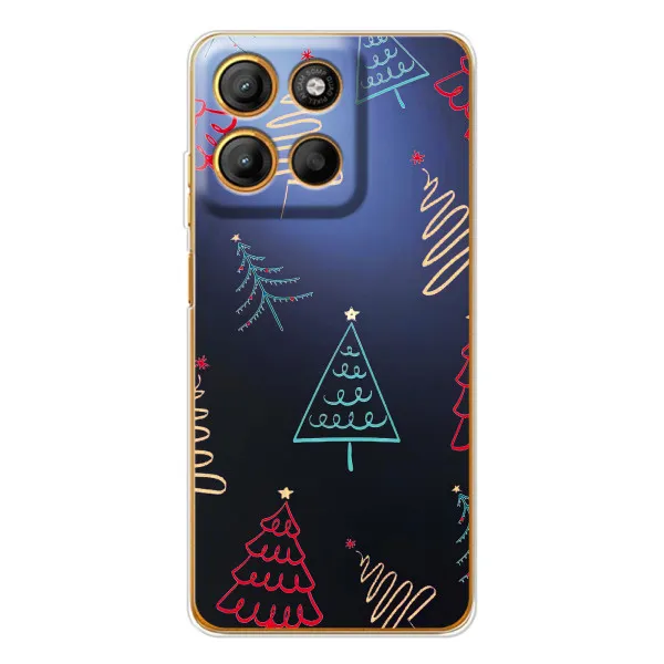 Чехол с принтом «Рождественские елки» для Motorola Edge 60 Fusion Чехол с принтом «Рождественские елки» для Motorola Edge 60 Fusion
