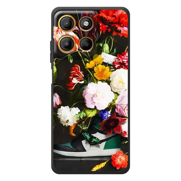 Чехол с принтом «Nike цветы» для Motorola Edge 60 Neo