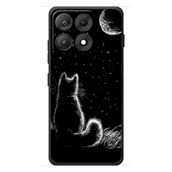 Чехол с принтом «Котик и луна» для Motorola Edge 70 Max Чехол с принтом «Котик и луна» для Motorola Edge 70 Max