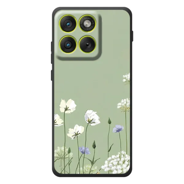 Чехол с принтом «Цветы на зеленом» для Motorola Edge 70 Чехол с принтом «Цветы на зеленом» для Motorola Edge 70
