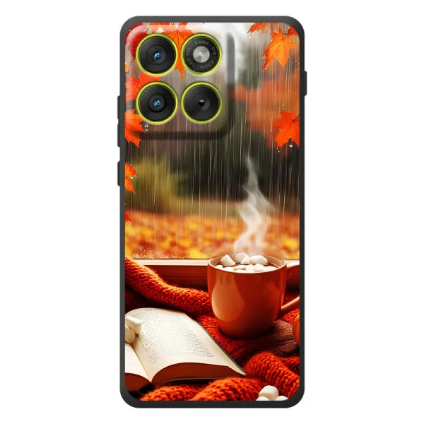 Чохол з принтом «Кава і дощ» для Motorola Edge 70 Чохол з принтом «Кава і дощ» для Motorola Edge 70