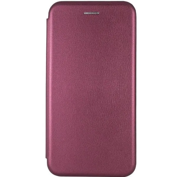 Кожаный чехол-книжка Classy для Motorola Moto E13 — Бордовый — фото 1
