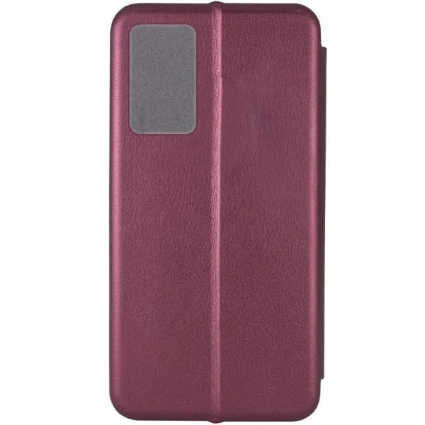 Кожаный чехол-книжка Classy для Motorola Moto E13 — Бордовый — фото 3