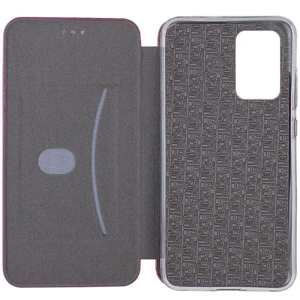 Кожаный чехол-книжка Classy для Motorola Moto E13 — Бордовый — фото 4