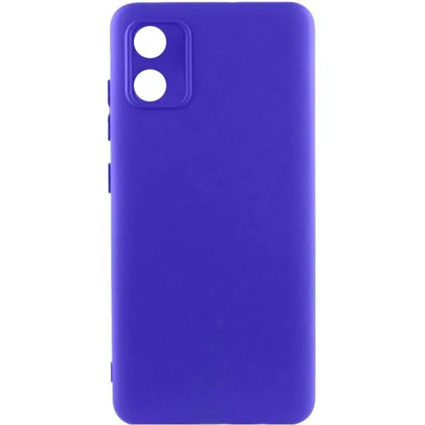 Чехол TPU GETMAN Liquid Silk Full Camera для Motorola Moto E13 — Синий