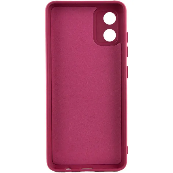 Чехол TPU GETMAN Liquid Silk Full Camera для Motorola Moto E13 — Бордовый — фото 2