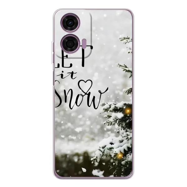 Чехол с принтом «Let it snow» для Motorola Moto E14