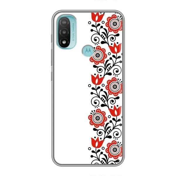 Чехол с принтом «Яркая вишиванка» для Motorola MOTO E20