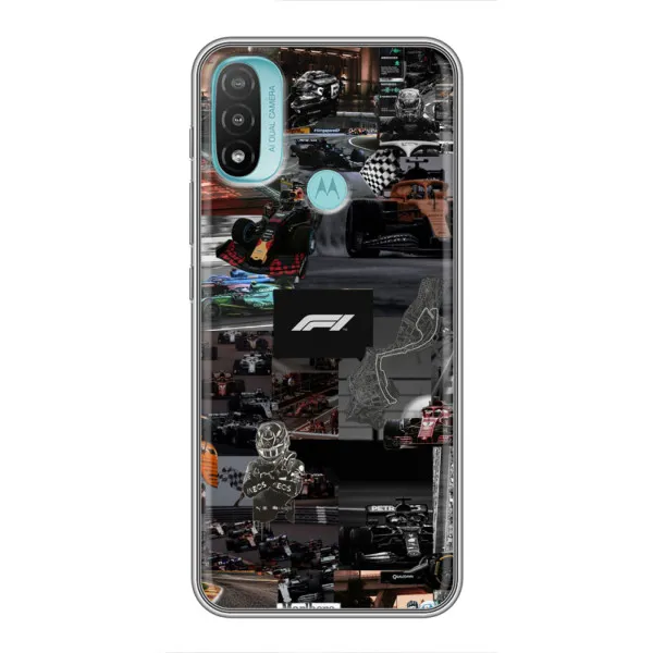 Чехол с принтом «Гоночный коллаж Ф1» для Motorola MOTO E20 Чехол с принтом «Гоночный коллаж Ф1» для Motorola MOTO E20