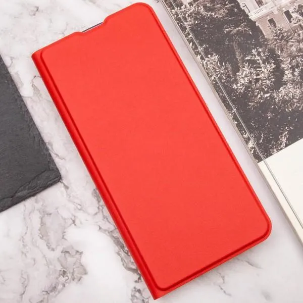 Кожаный чехол-книжка GETMAN Elegant (PU) для Motorola Moto E40 — Красный — фото 5