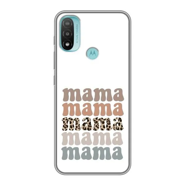 Чехол с принтом «Текстовый коллаж мама» для Motorola MOTO E40
