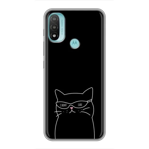 Чехол с принтом «Равнодушный кот» для Motorola MOTO E40