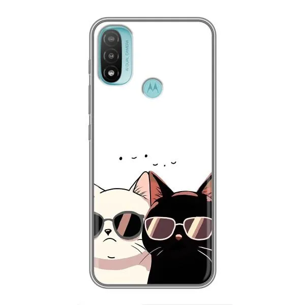 Чехол с принтом «Коты в очках» для Motorola MOTO E40