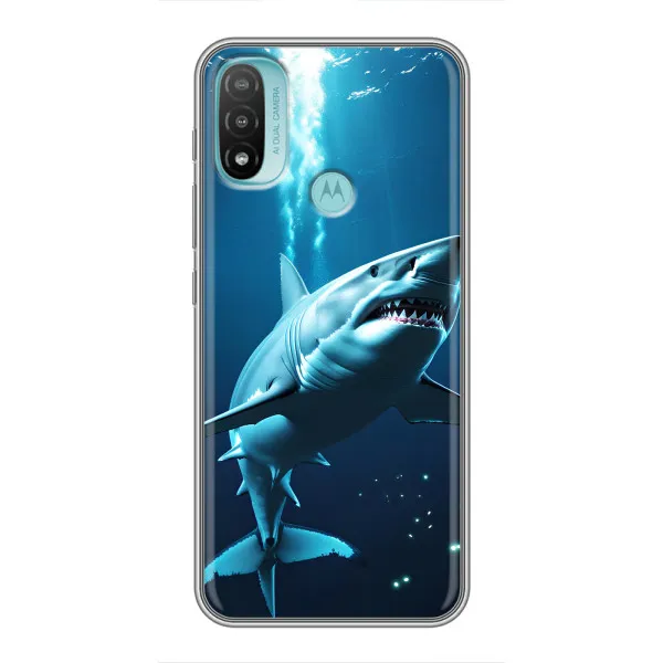 Чехол с принтом «Акула под водой» для Motorola MOTO E40