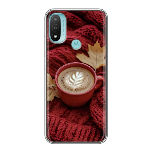 Чохол з принтом «Кава на ковдрі» для Motorola MOTO E40 Чохол з принтом «Кава на ковдрі» для Motorola MOTO E40