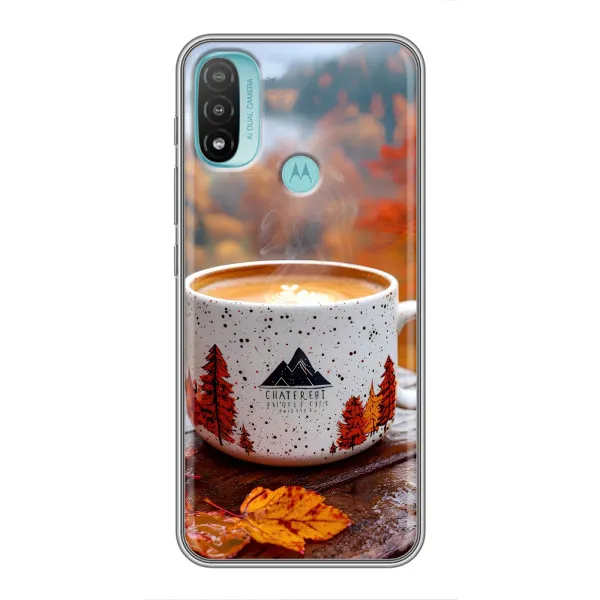 Чохол з принтом «Кава на природі» для Motorola MOTO E40 Чохол з принтом «Кава на природі» для Motorola MOTO E40