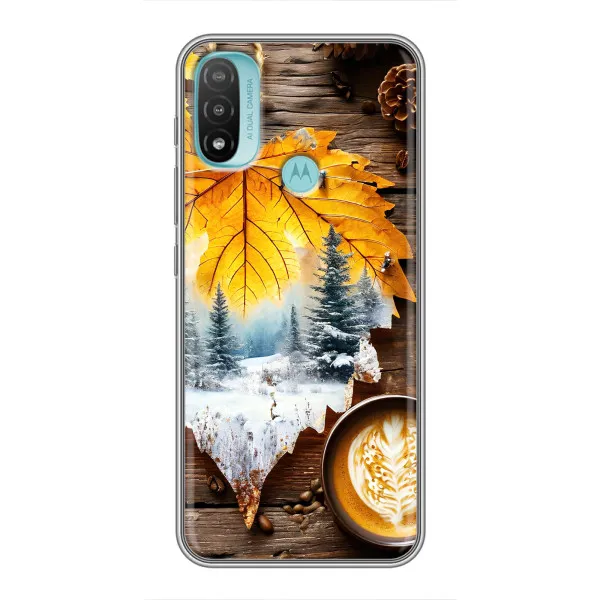 Чохол з принтом «Осінньо-зимова кава» для Motorola MOTO E40 Чохол з принтом «Осінньо-зимова кава» для Motorola MOTO E40