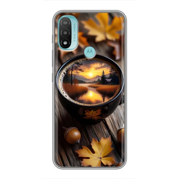 Чохол з принтом «Темна кава» для Motorola MOTO E40 Чохол з принтом «Темна кава» для Motorola MOTO E40
