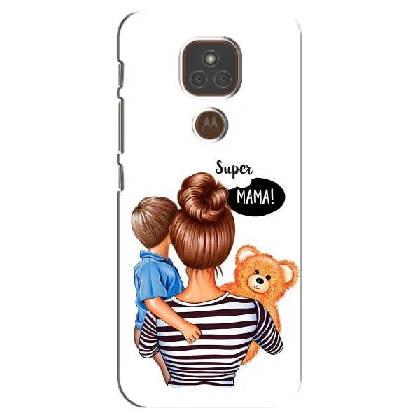 Чехол с принтом «Мама с сыном» для Motorola MOTO E7 Plus