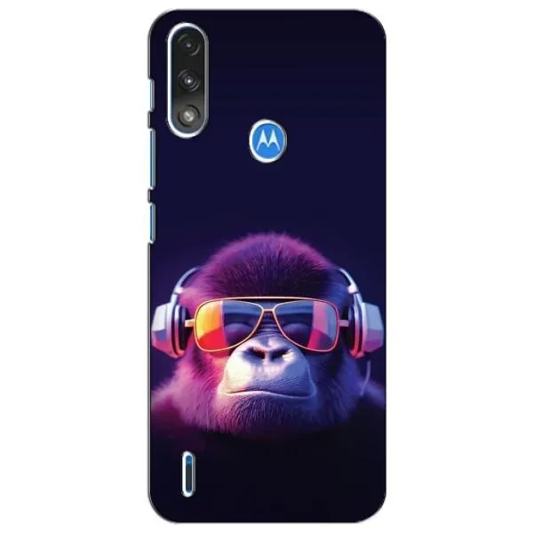 Чехол с принтом «Стильная обезьяна» для Motorola E7 Power