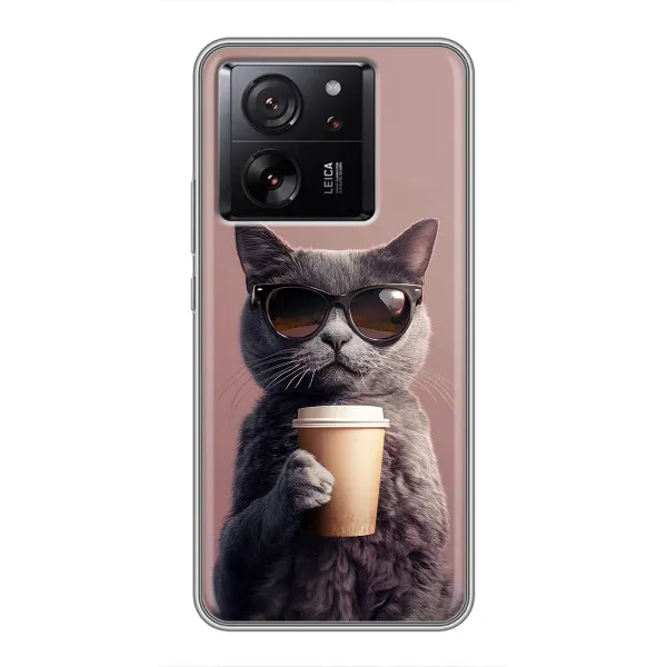 Чехол с принтом «Кот с кофе» для Motorola Moto G Power (2026) Чехол с принтом «Кот с кофе» для Motorola Moto G Power (2026)