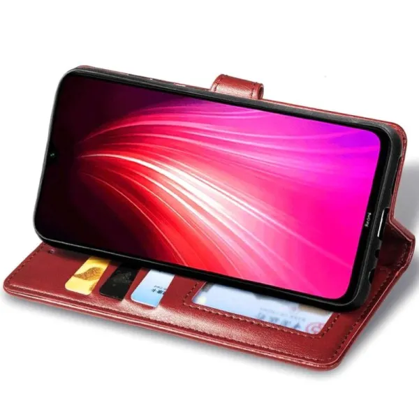 Кожаный чехол-книжка GETMAN Gallant (PU) для Motorola Moto G05 / E15 — Красный — фото 3 Кожаный чехол-книжка GETMAN Gallant (PU) для Motorola Moto G05 / E15 — Красный — фото 3