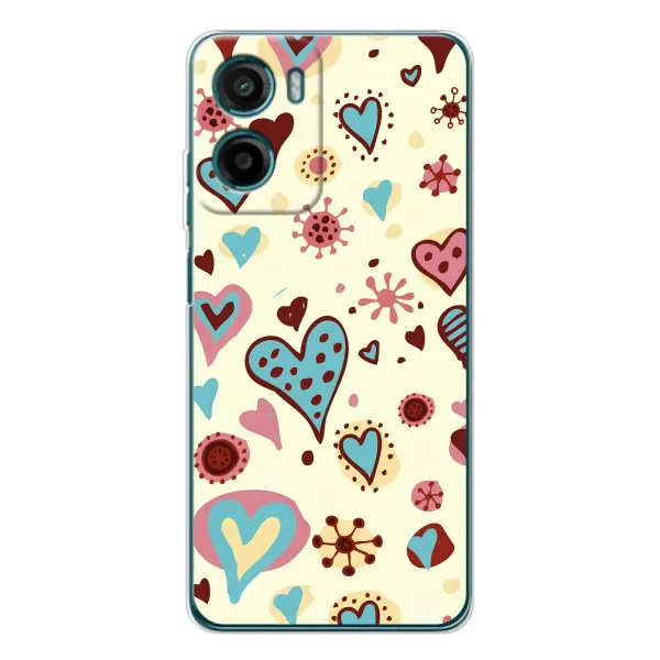 Чехол с принтом «Сердечки» для Motorola Moto G05 Чехол с принтом «Сердечки» для Motorola Moto G05