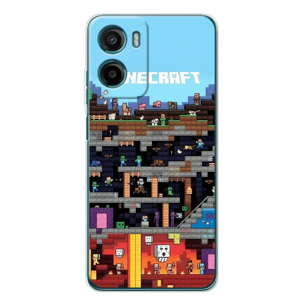 Чехол с принтом «фон Minecraft» для Motorola Moto G05