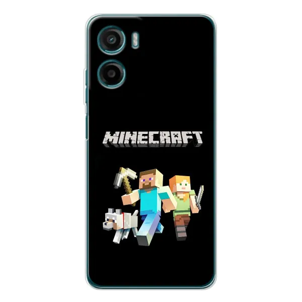 Чехол с принтом «герои Minecraft» для Motorola Moto G05