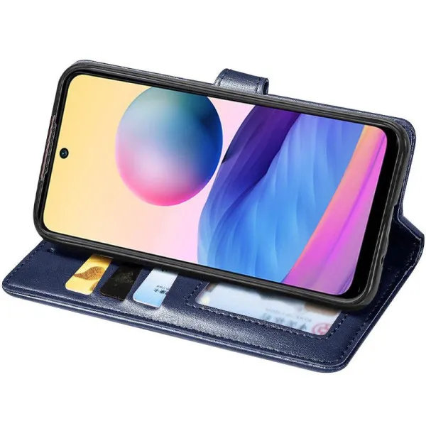 Шкіряний чохол-книжка GETMAN Gallant (PU) для Motorola Moto G06 — Синій — фото 4 Шкіряний чохол-книжка GETMAN Gallant (PU) для Motorola Moto G06 — Синій — фото 4