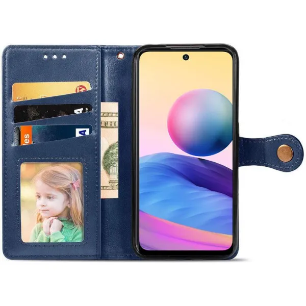 Шкіряний чохол-книжка GETMAN Gallant (PU) для Motorola Moto G06 — Синій — фото 5 Шкіряний чохол-книжка GETMAN Gallant (PU) для Motorola Moto G06 — Синій — фото 5