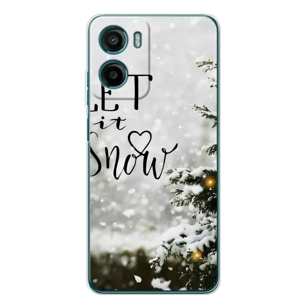 Чехол с принтом «Let it snow» для Motorola Moto G06 Чехол с принтом «Let it snow» для Motorola Moto G06