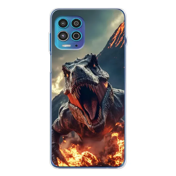 Чехол с принтом «Огненный динозавр» для Motorola MOTO G100 Pro
