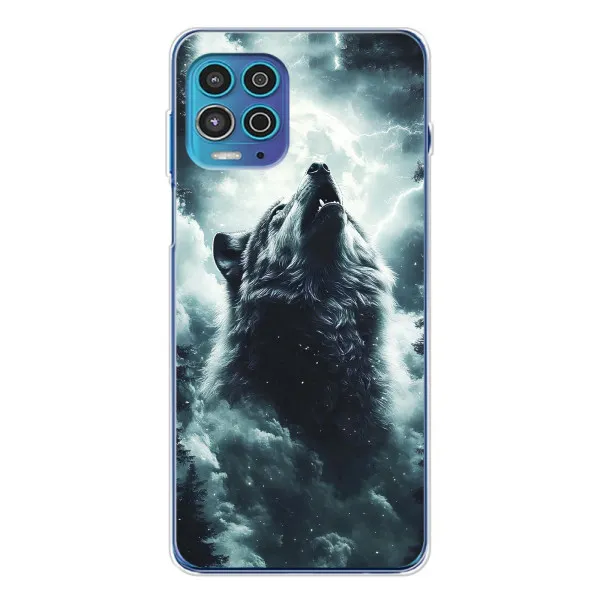 Чехол с принтом «Волк в облаках» для Motorola MOTO G100 Pro